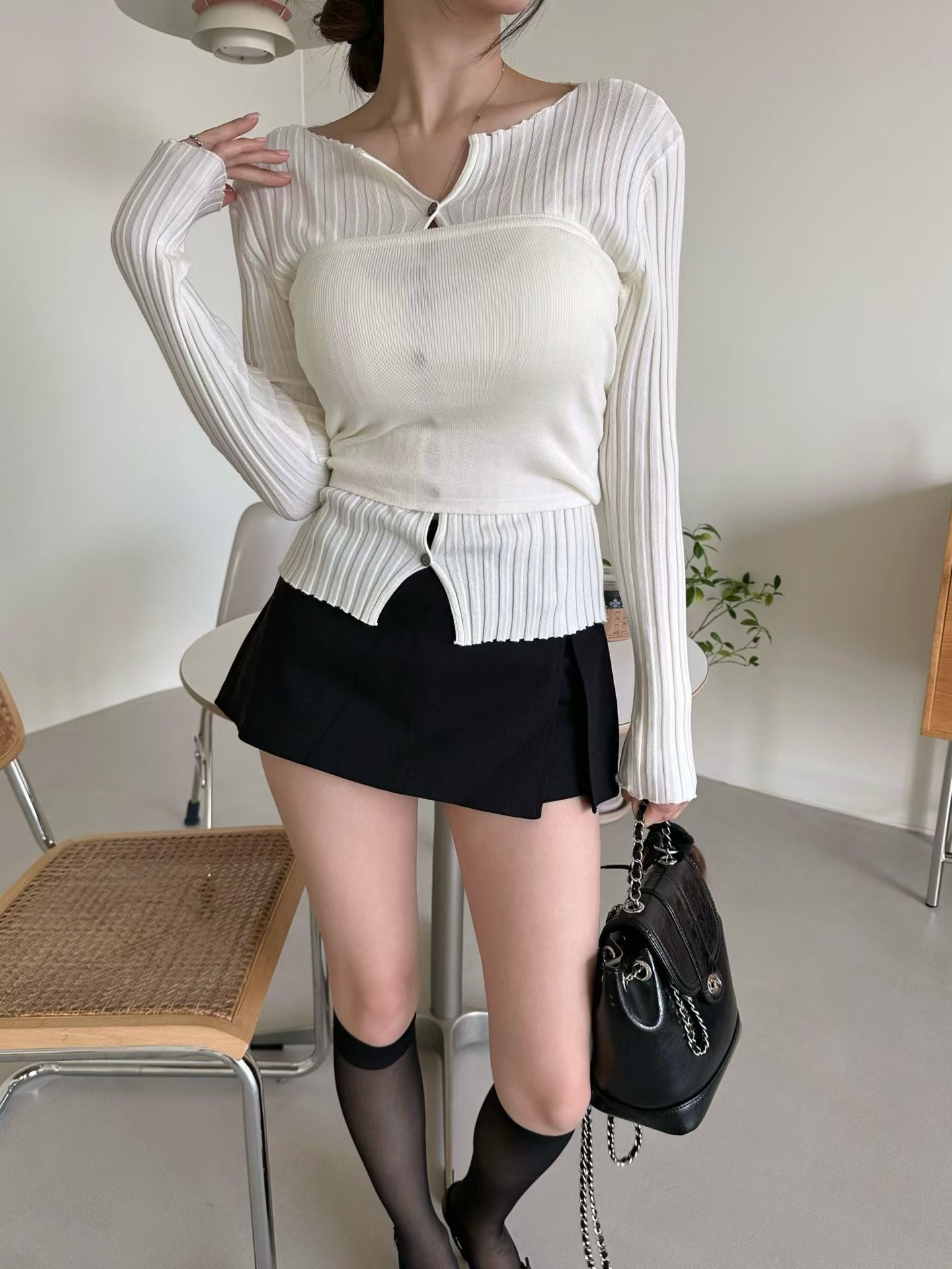 MS60319 Ribbon knit wrap set