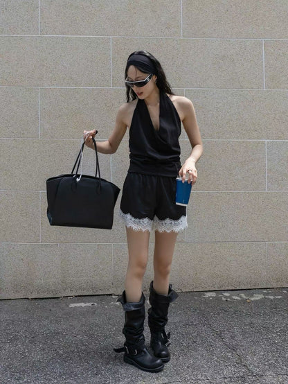 MS60520 Dark romance satin shorts