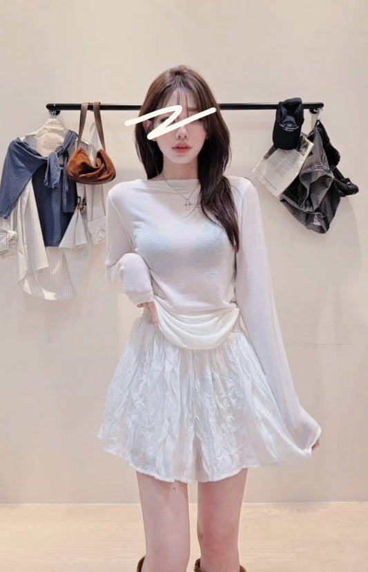 MS60911 Eve boatneck wool blended top