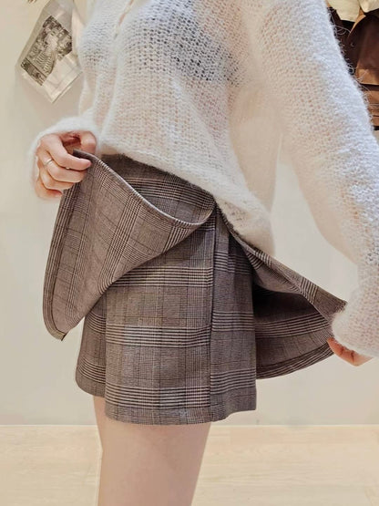 MS51239 Amy checked skorts