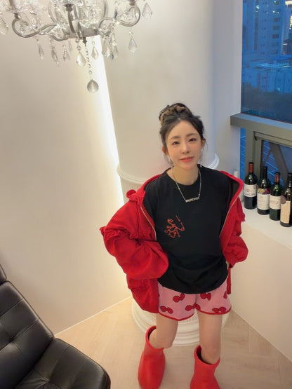 MS51072 Knit drawstring shorts