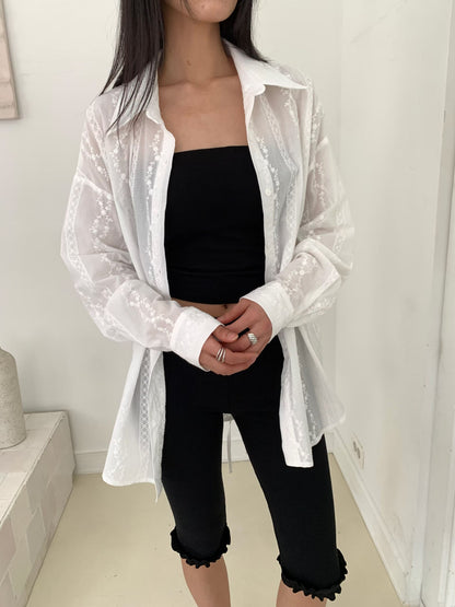 MS60403 Veil whisper tie back blouse