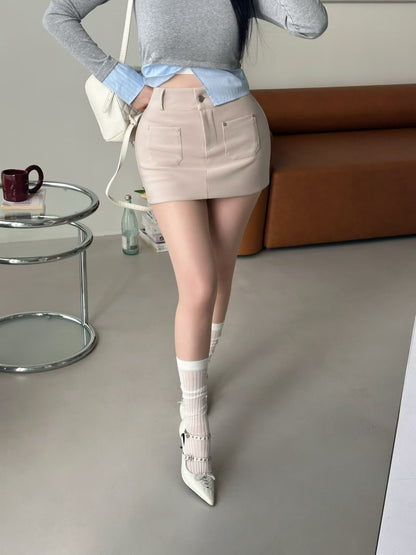 MS60208 Dual pockets skort