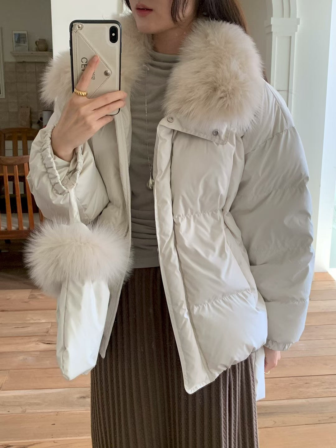 MS51228 Premium luxe fur duck down outer