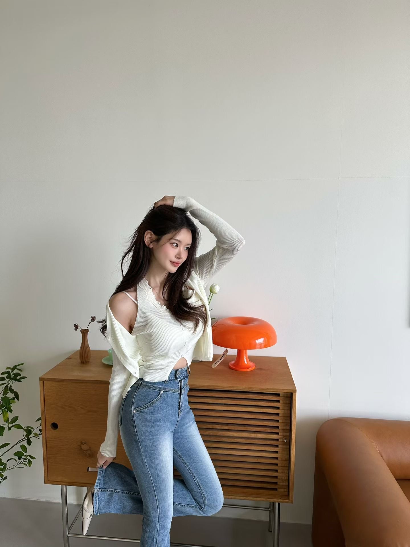 MS60334 Soft lace twin knit set