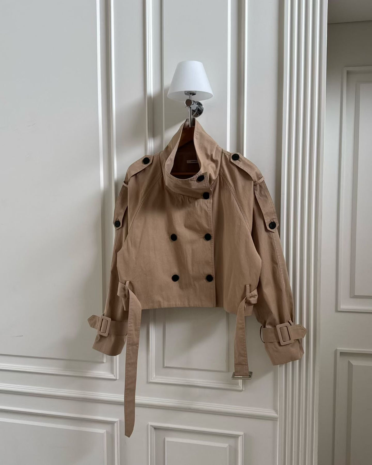 MS60927 Cropped trench coat