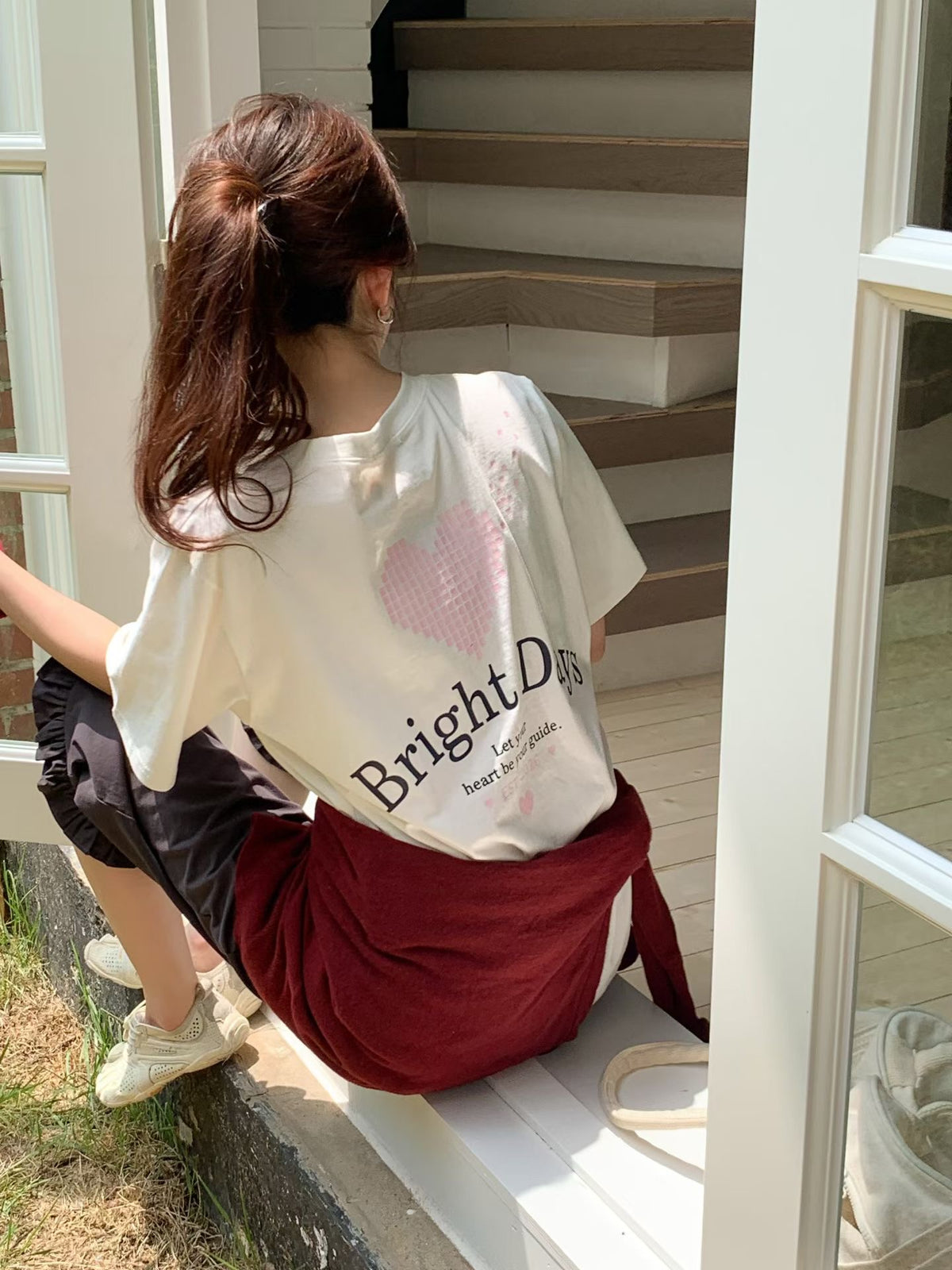 MS60926 Heart shape back tshirt