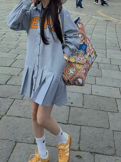 MS60250 Varsity shirt dress