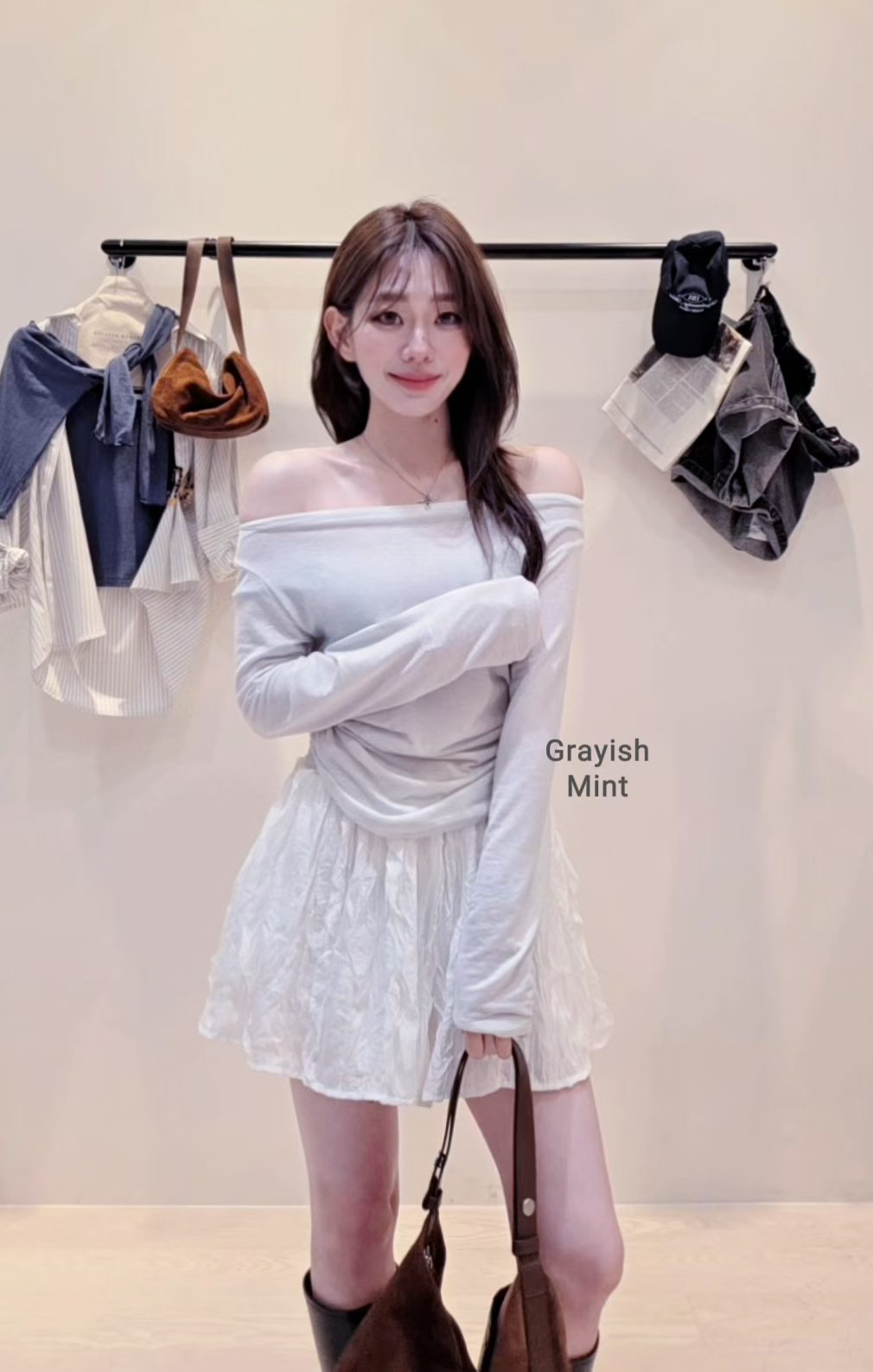 MS60911 Eve boatneck wool blended top
