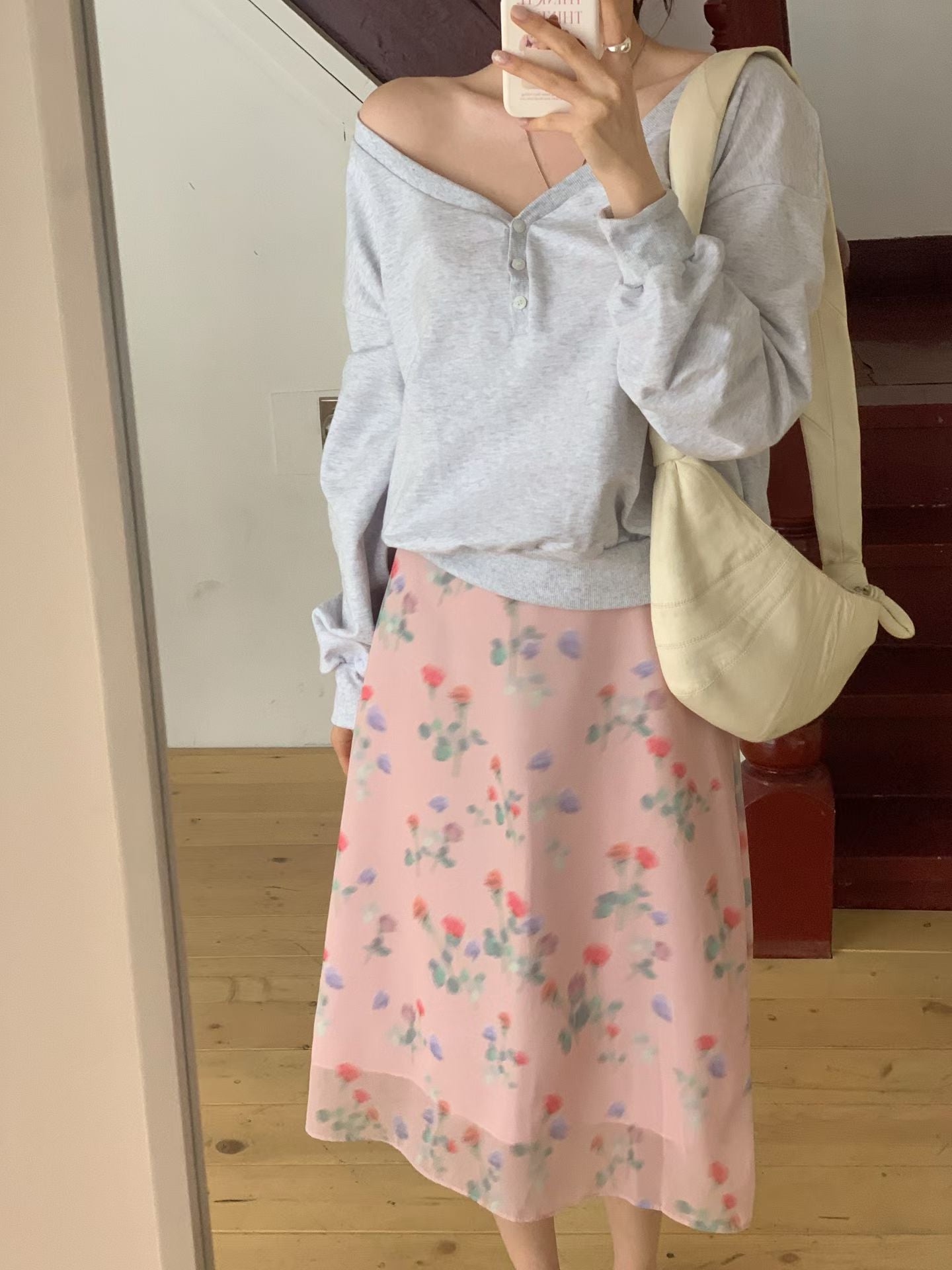 MS60456 Fion button long sleeve top