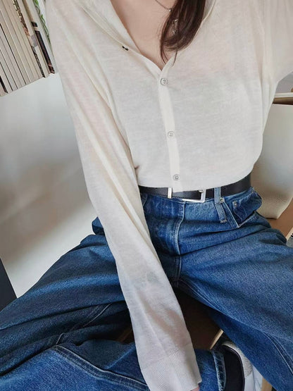 MS51111 Alpaca dual way cardigan