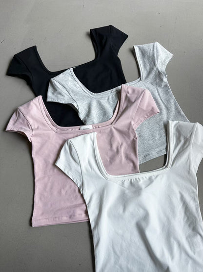 MS60415 Sculpt square neck tee