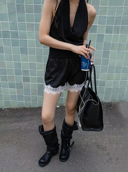 MS60520 Dark romance satin shorts