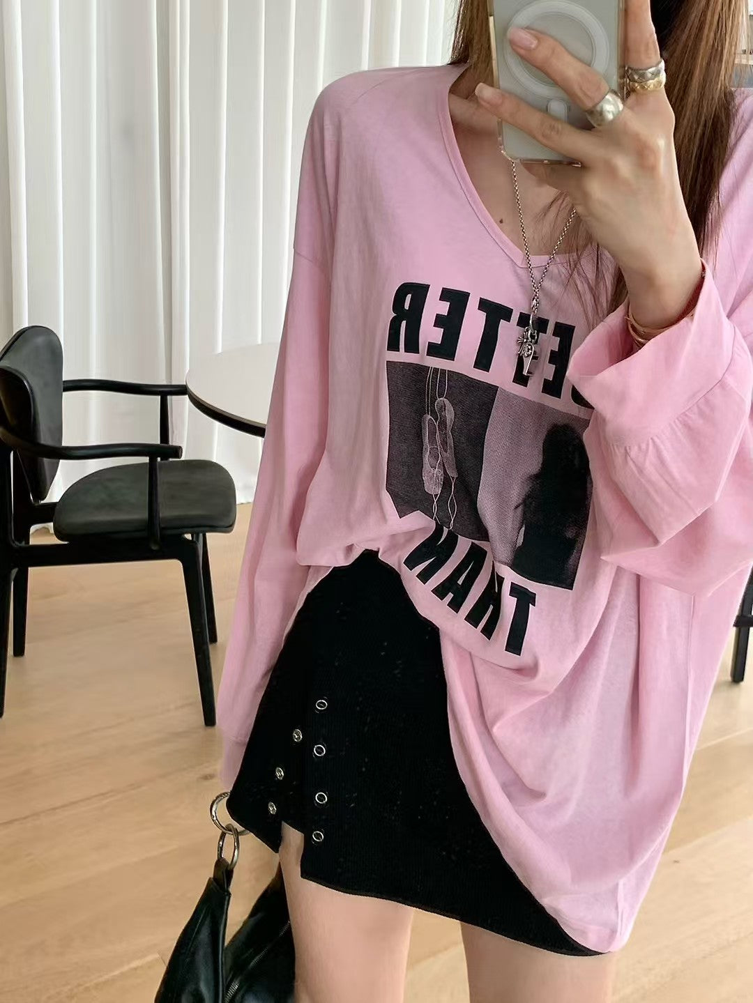 MS60617 Retro style loose top