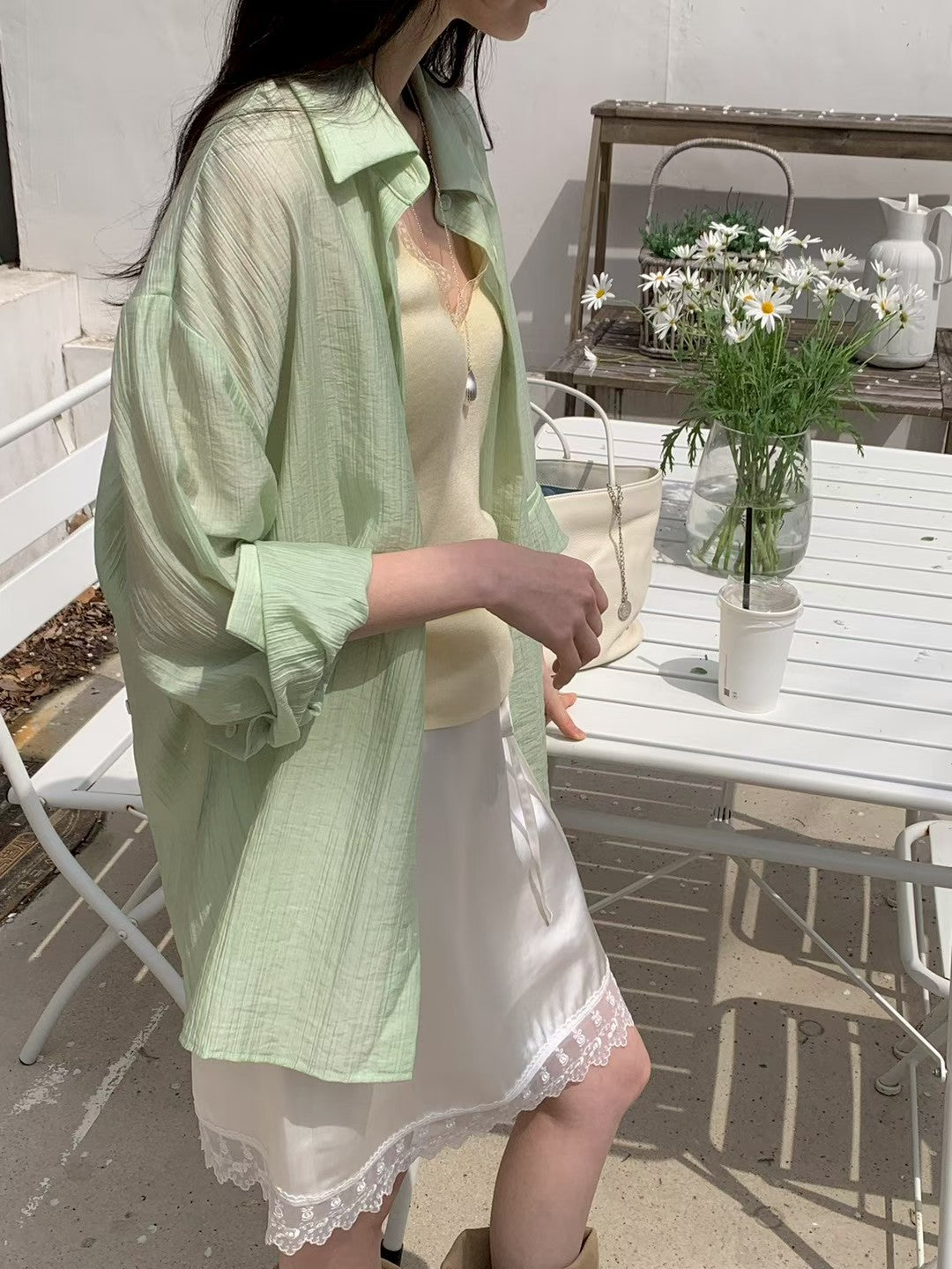 MS60441 Air veil sheer shirt