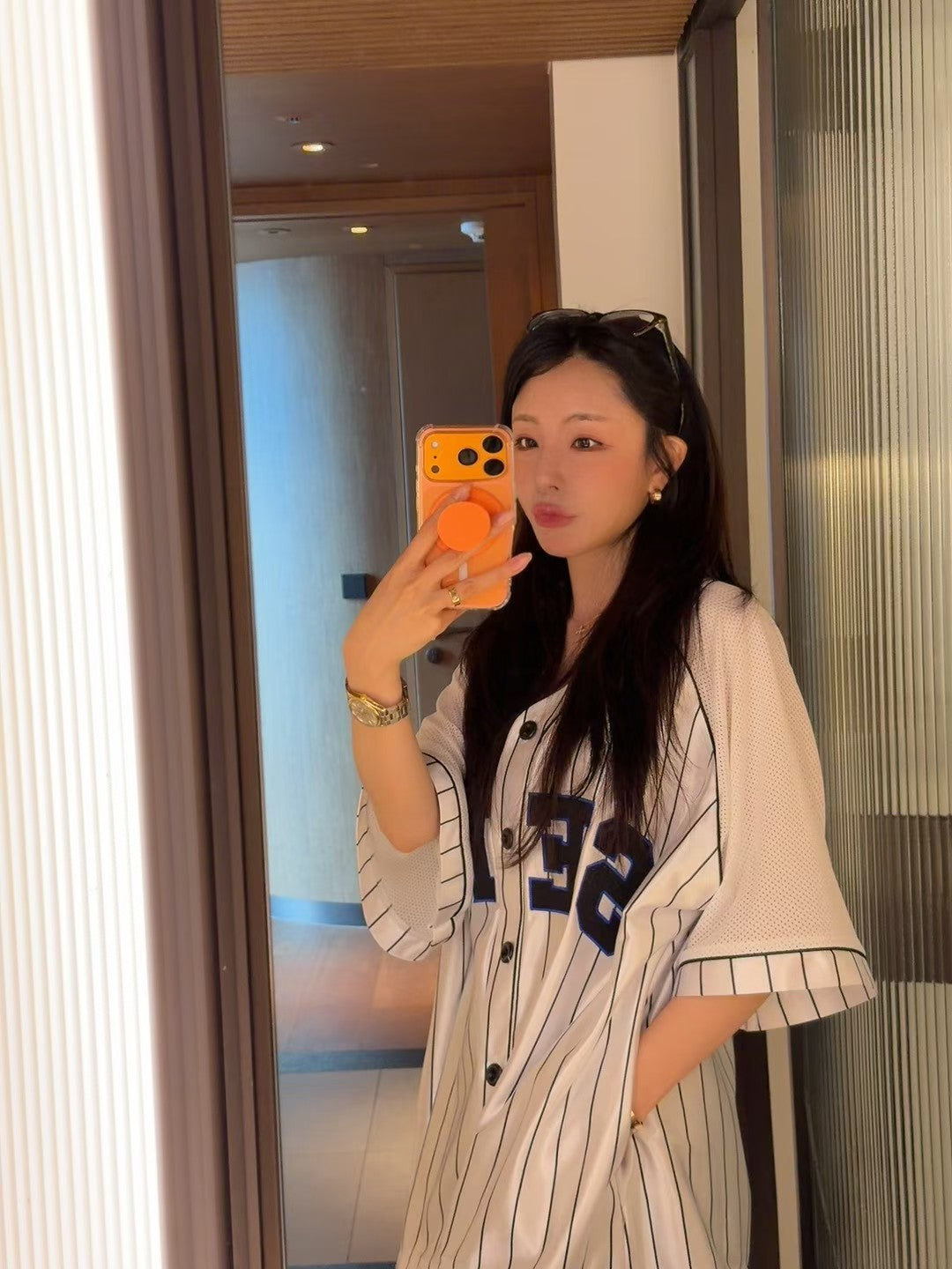 MS60705 Baseball style oversized top