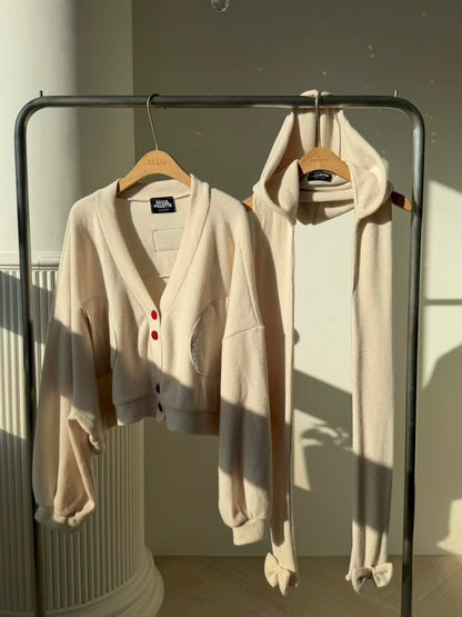 MS51235 Emilie cardigan with scarf