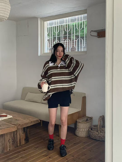 MS51107 Candy fur stripes top