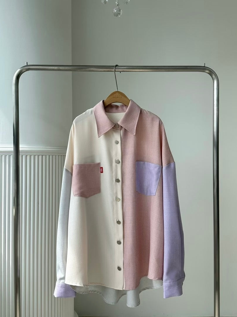 MS60933 Macaroon colors blouse