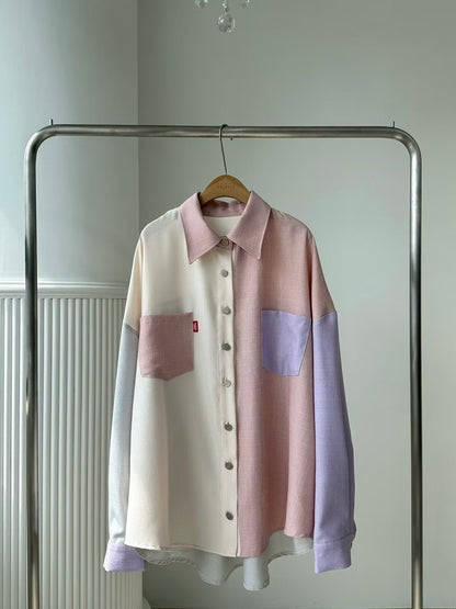 MS60933 Macaroon colors blouse