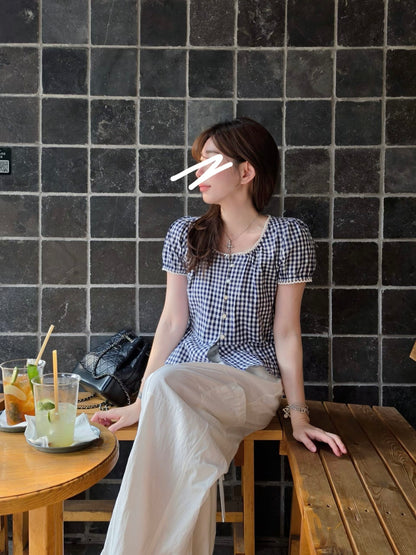 MS60702 Luxe checked blouse