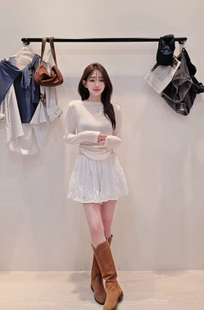 MS60911 Eve boatneck wool blended top