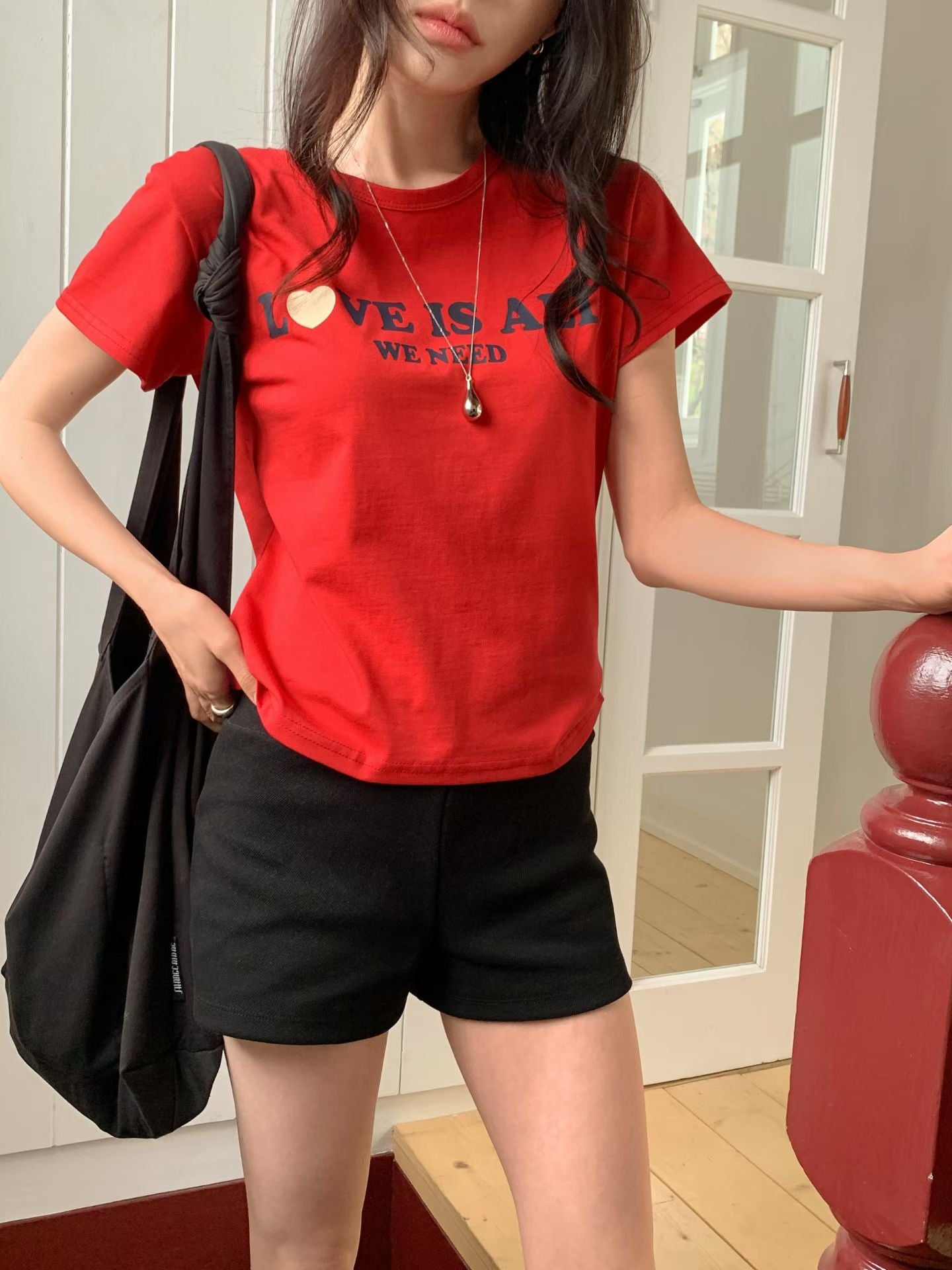 MS60453 Love word basic tee