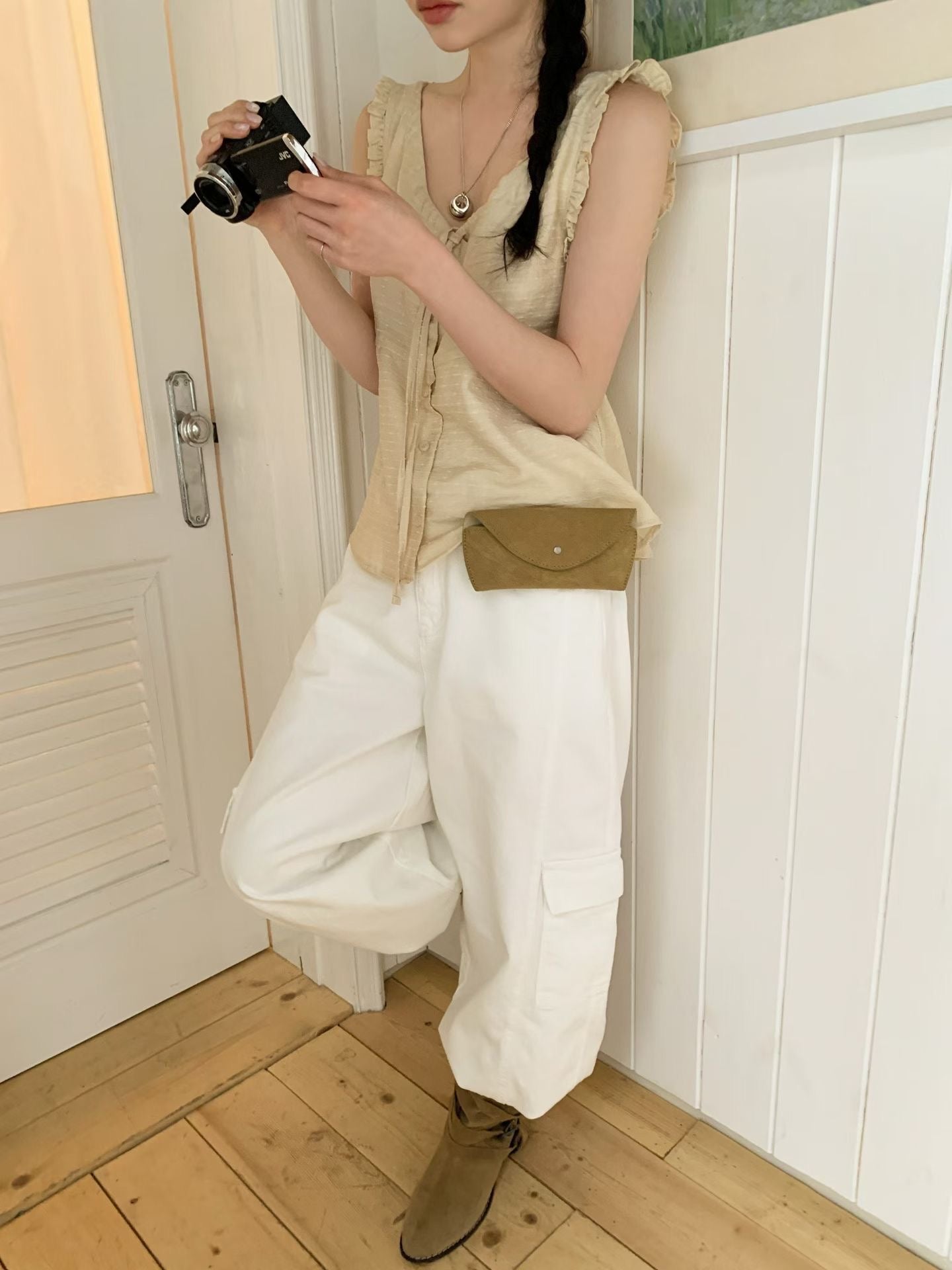 MS60457 Frill sleeveless top