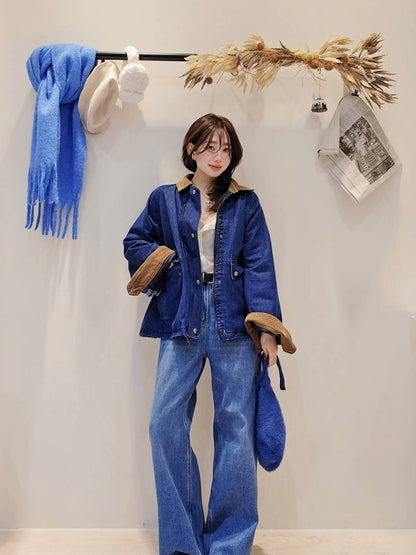 MS51150 Jack checked denim jacket