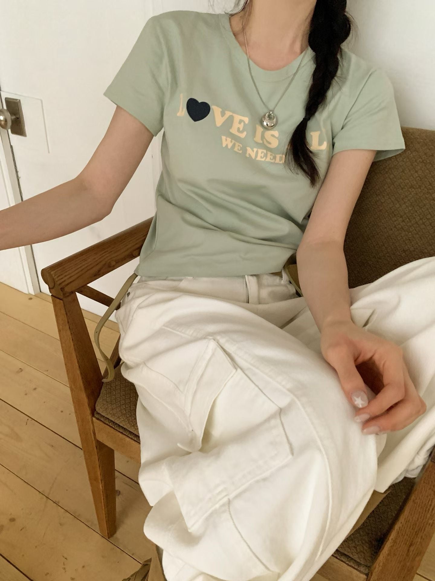 MS60453 Love word basic tee