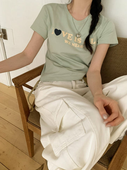 MS60453 Love word basic tee