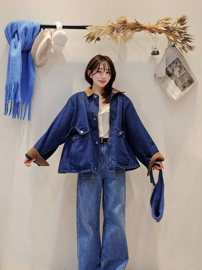 MS51150 Jack checked denim jacket