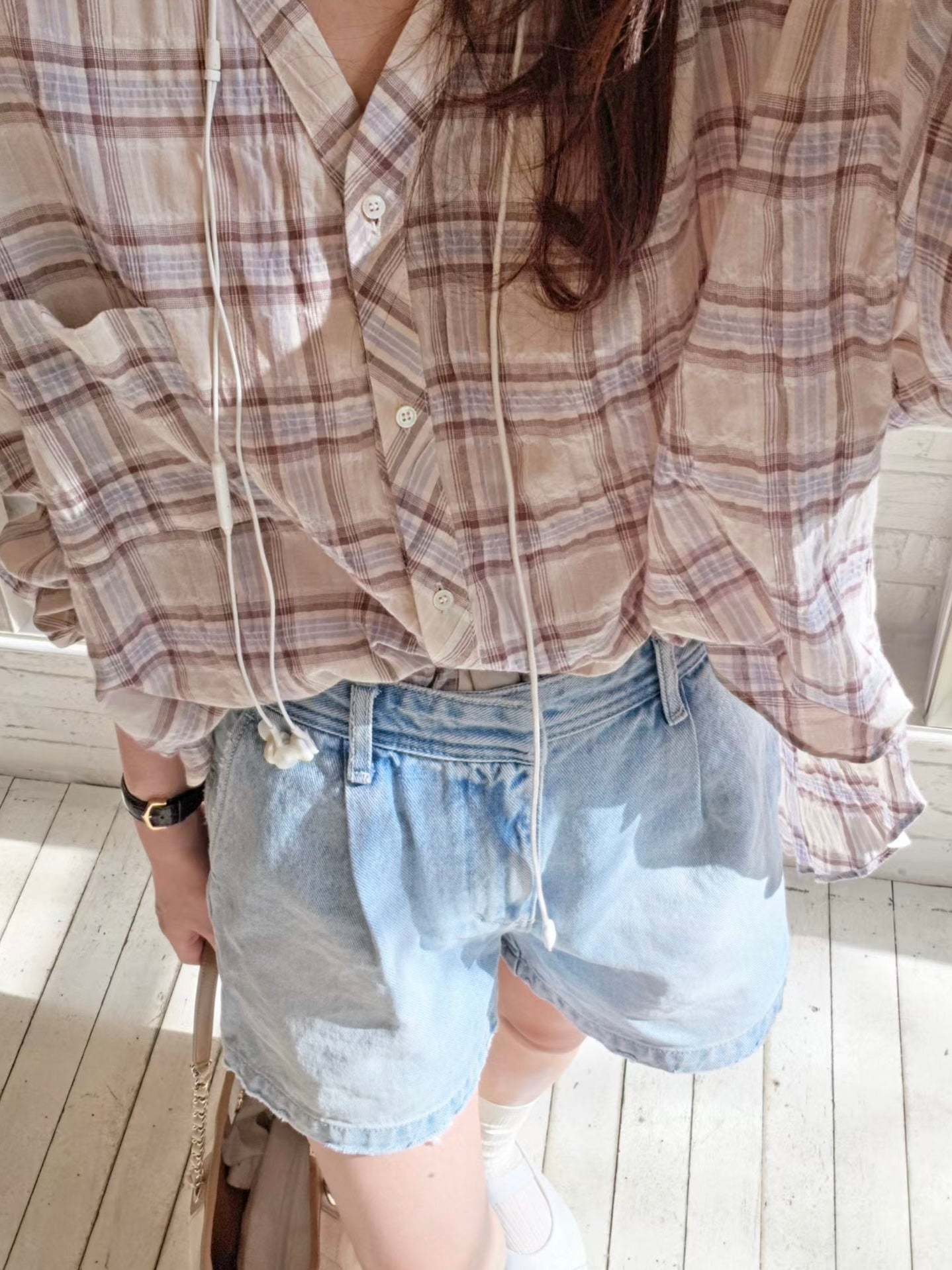 MS60511 Cooling denim shorts
