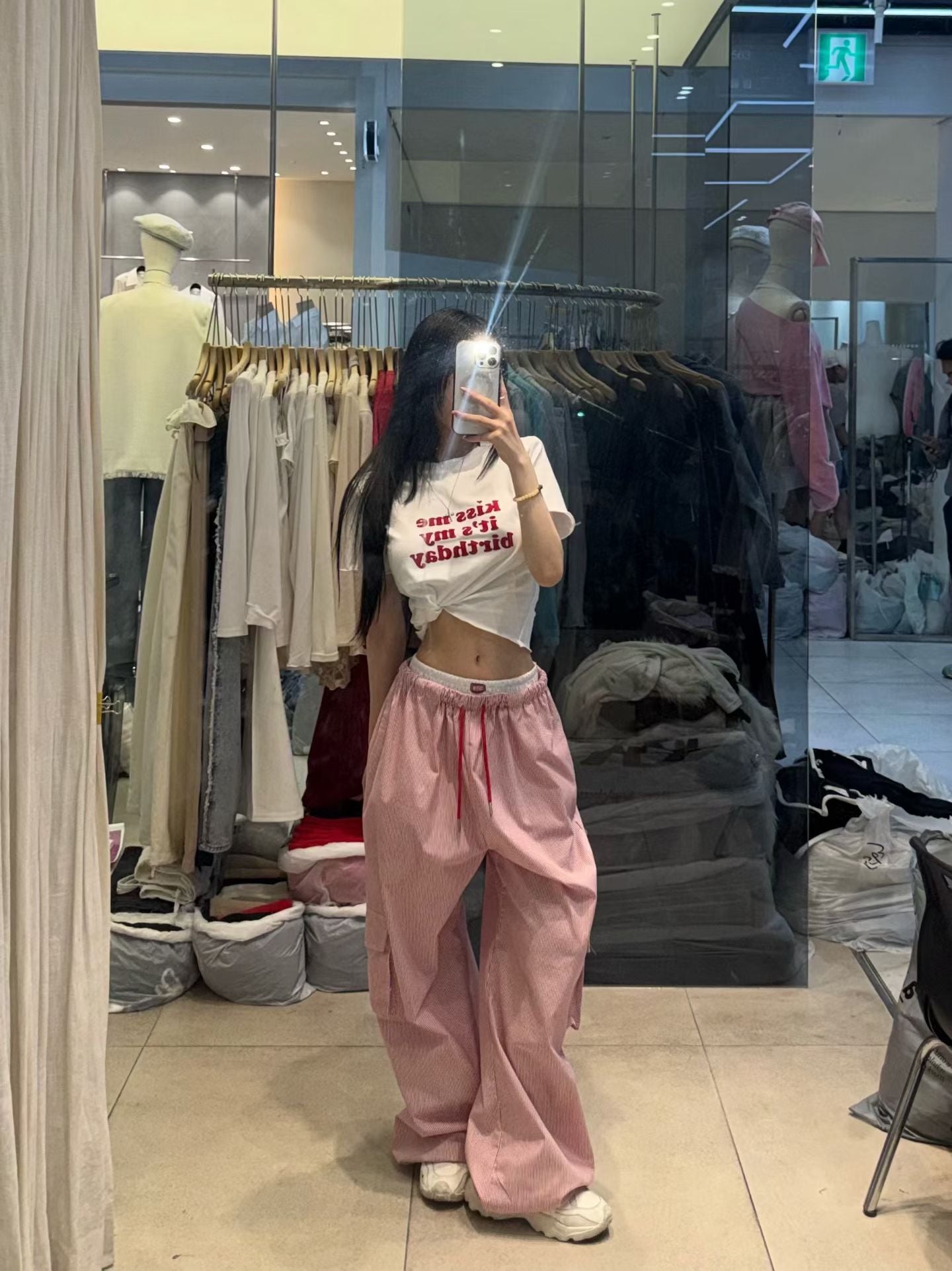MS60358 Vintage checked trousers