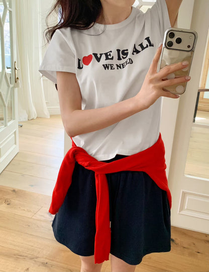 MS60453 Love word basic tee