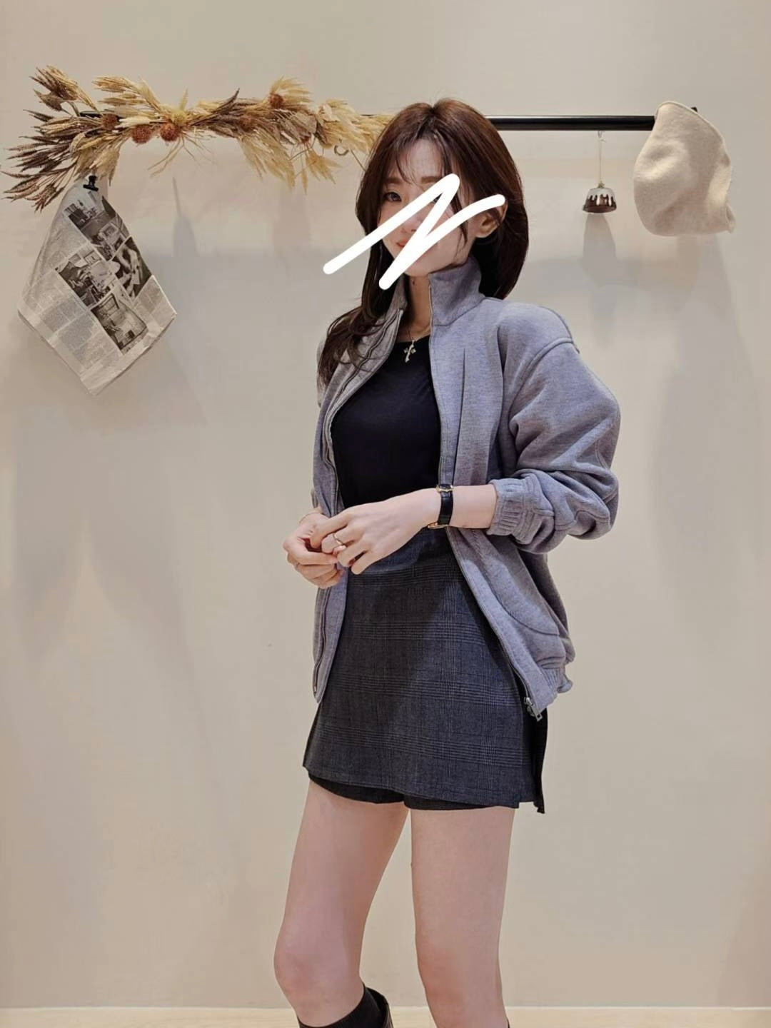 MS51239 Amy checked skorts