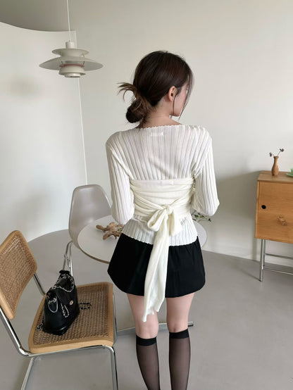 MS60319 Ribbon knit wrap set