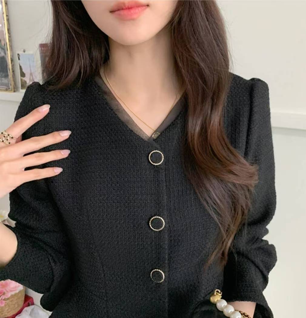 MS50952 Elegant glossy blouse