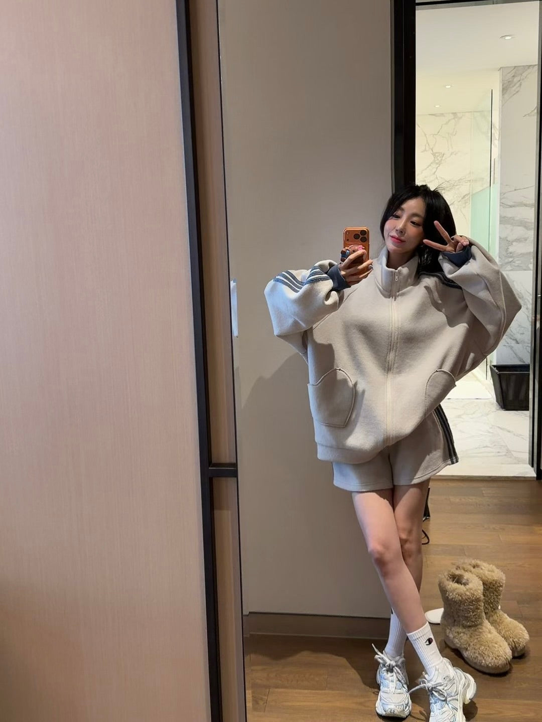 MS51233 Sporty looks fleece set