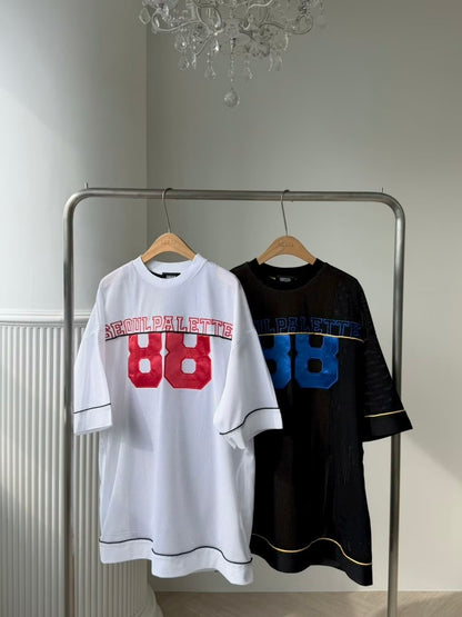 MS60534 Baseball style oversized tee