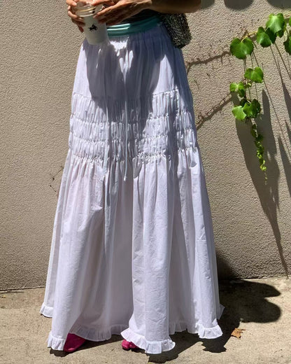 MS60616 Lattice maxi skirt