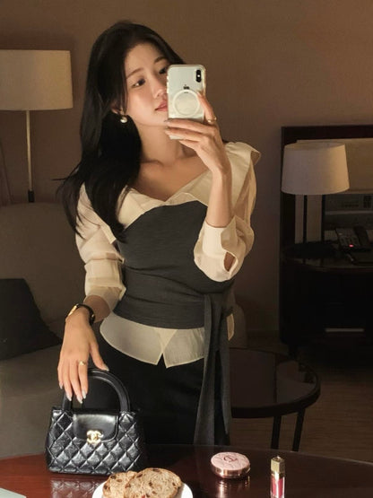 MS60236 Soft tie layered top