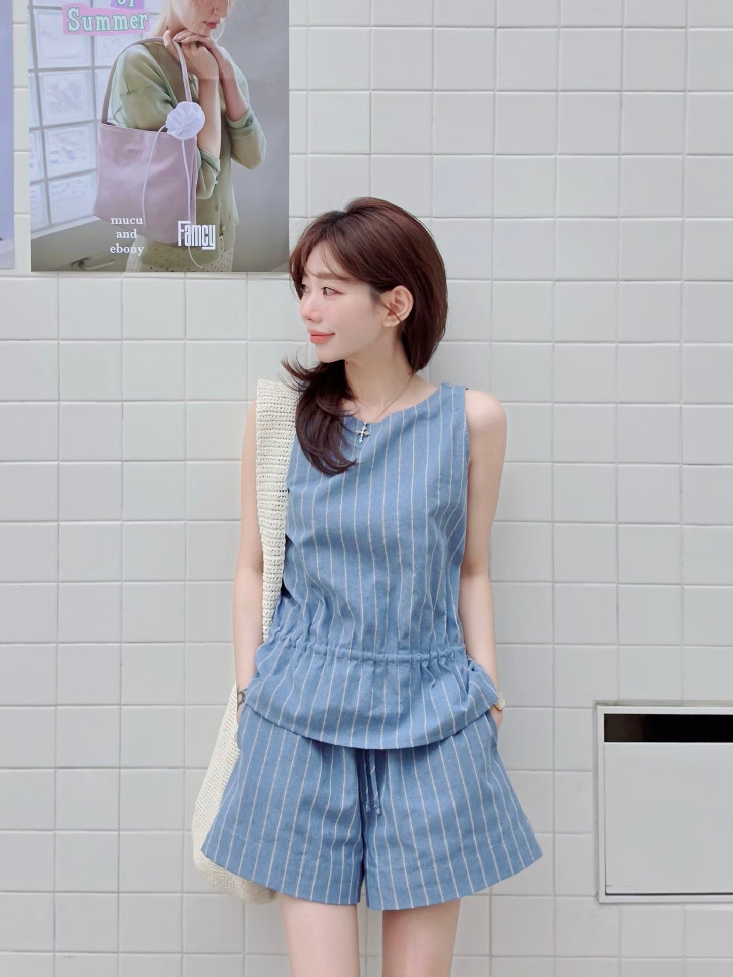 MS60623 Summer linen stripes set