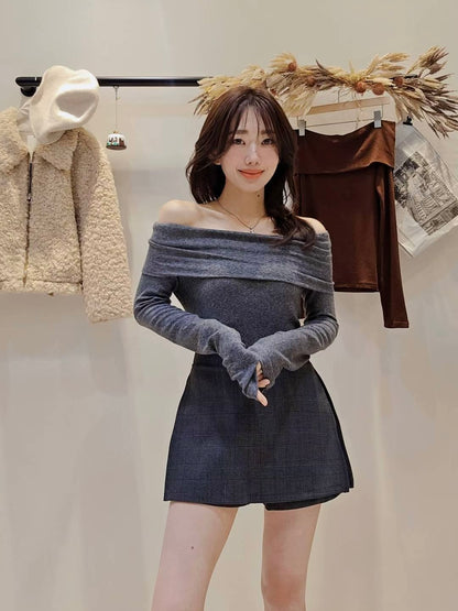 MS51239 Amy checked skorts