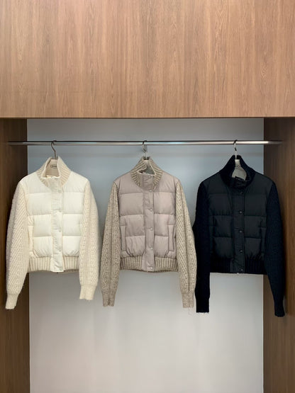 MS51084 Wool knit duck down jacket