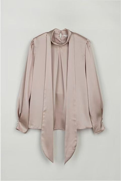 MS60232 Gladys satin silk blouse