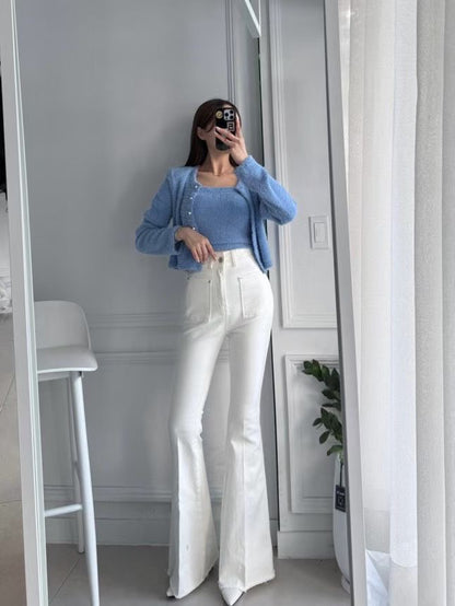 MS51061 Fluffy cardigan set