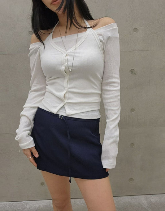 MS60333 Minimal wrap skort