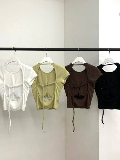 MS60414 Back whisper tie top