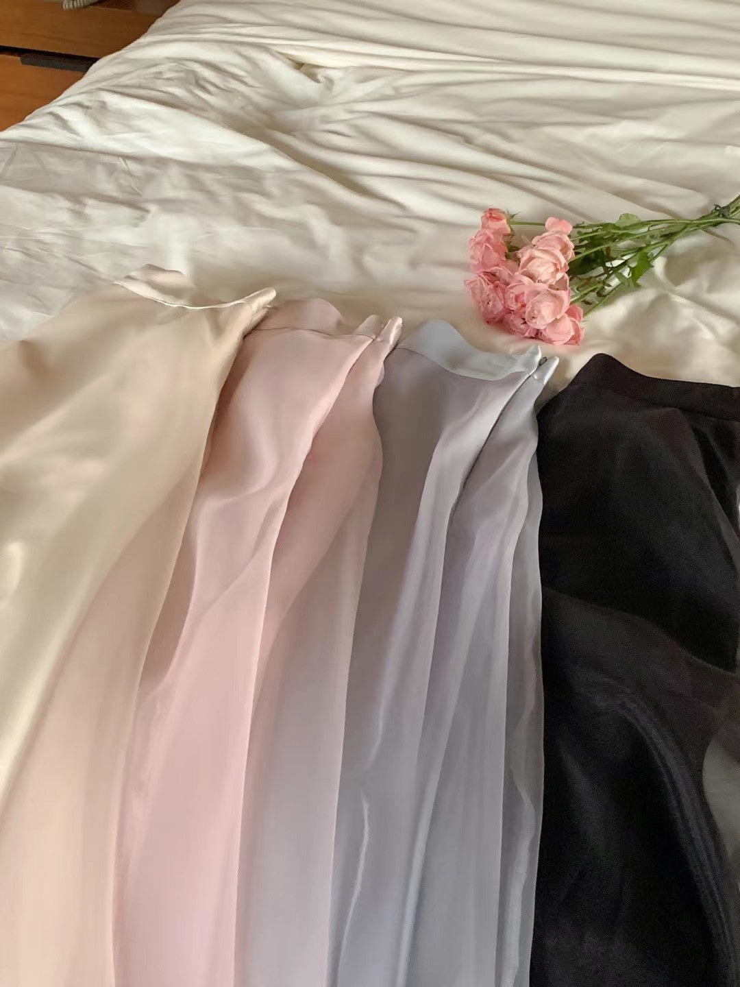 MS60233 Soft veil midi skirt